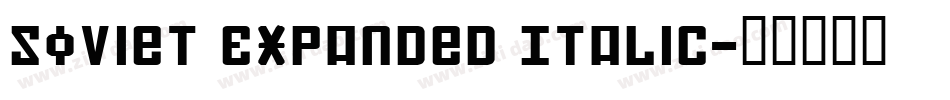 Soviet Expanded Italic字体转换